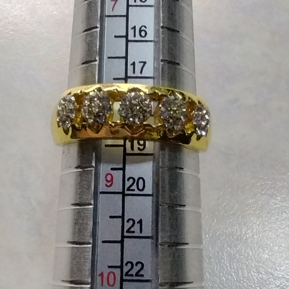 Gold Tone Men's Wedding Style Ring - Picture 3 of 7